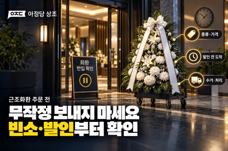근조화환 의미와 종류, 가격·배달·수거까지 한눈에 정리