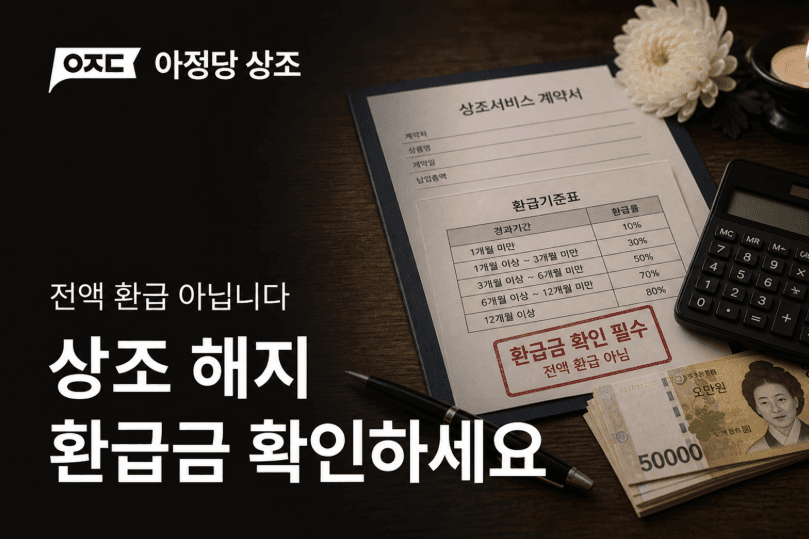 상조 해지 방법 총정리 환급금 계산부터 필요서류까지
