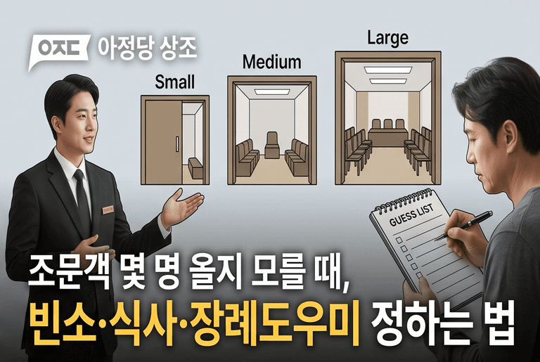 조문객 몇 명 올지 모를 때, 빈소·식사·장례도우미 정하는 법